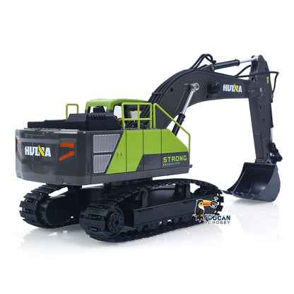 RTR HUINA 1/18 Electric RC Excavator 1661 Remote Control Digger Finished Model Battery Light Effects Metal Bucket No Sound