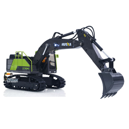 RTR HUINA 1/18 Electric RC Excavator 1661 Remote Control Digger Finished Model Battery Light Effects Metal Bucket No Sound