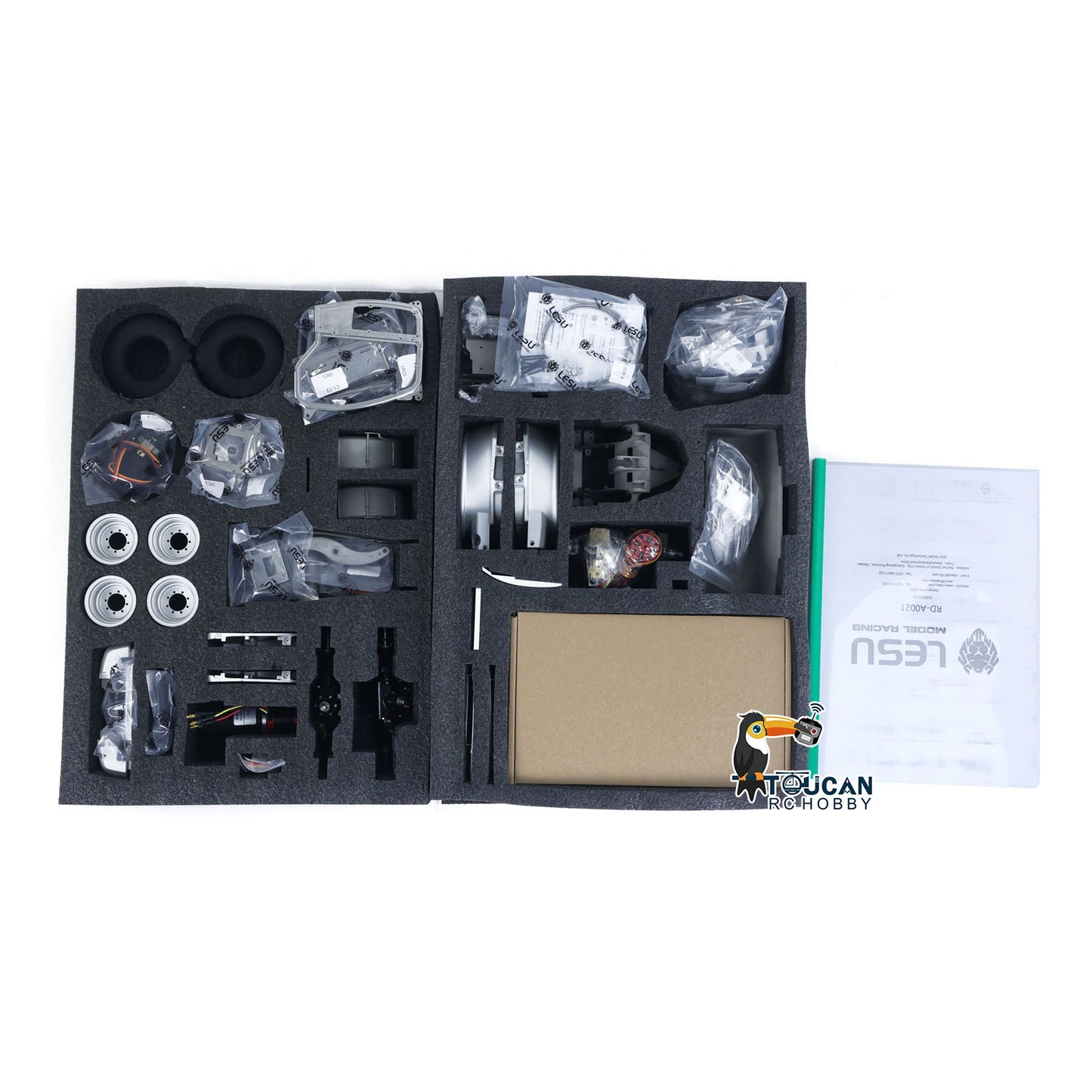LESU Aoue WA100M-8 1/14 Metal 4x4 Hydraulic RC Loader A0021 Model with Brushless Motor Quick Release Coupler Sound Light System