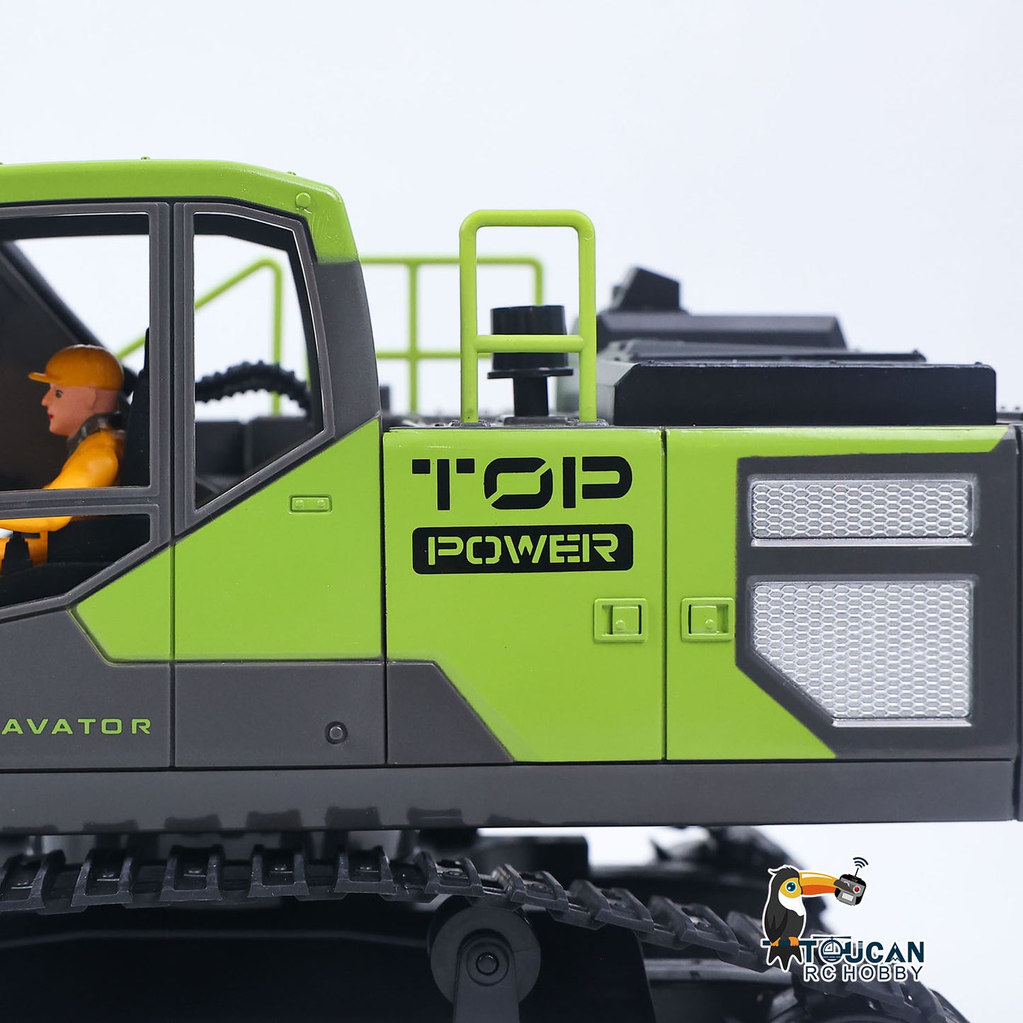 RTR HUINA 1/18 Electric RC Excavator 1661 Remote Control Digger Finished Model Battery Light Effects Metal Bucket No Sound