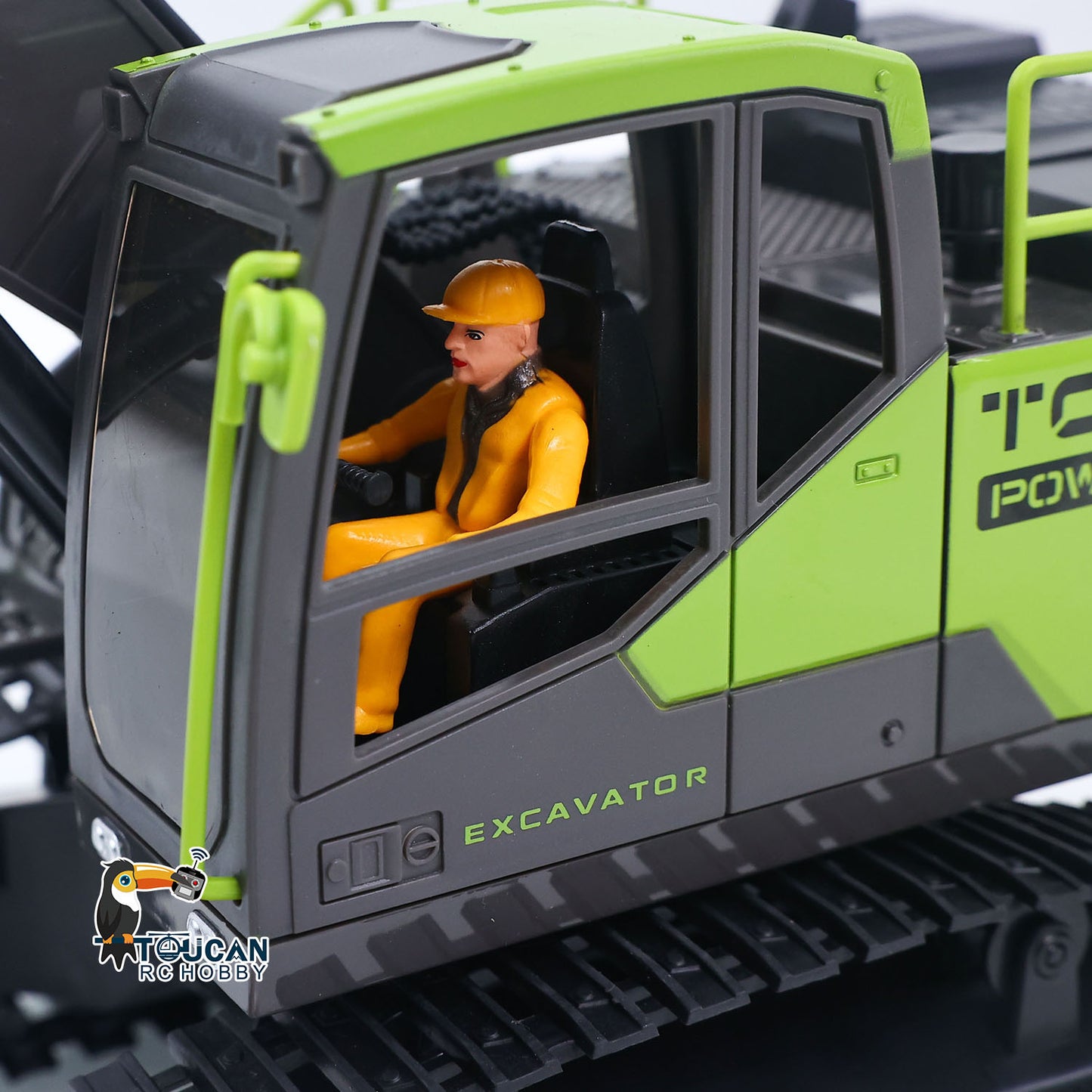 US Stock RTR HUINA 1/18 Electric RC Excavator 1661 Remote Control Digger Finished Model Battery Light Effects Metal Bucket No Sound