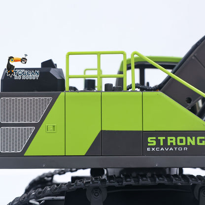 RTR HUINA 1/18 Electric RC Excavator 1661 Remote Control Digger Finished Model Battery Light Effects Metal Bucket No Sound