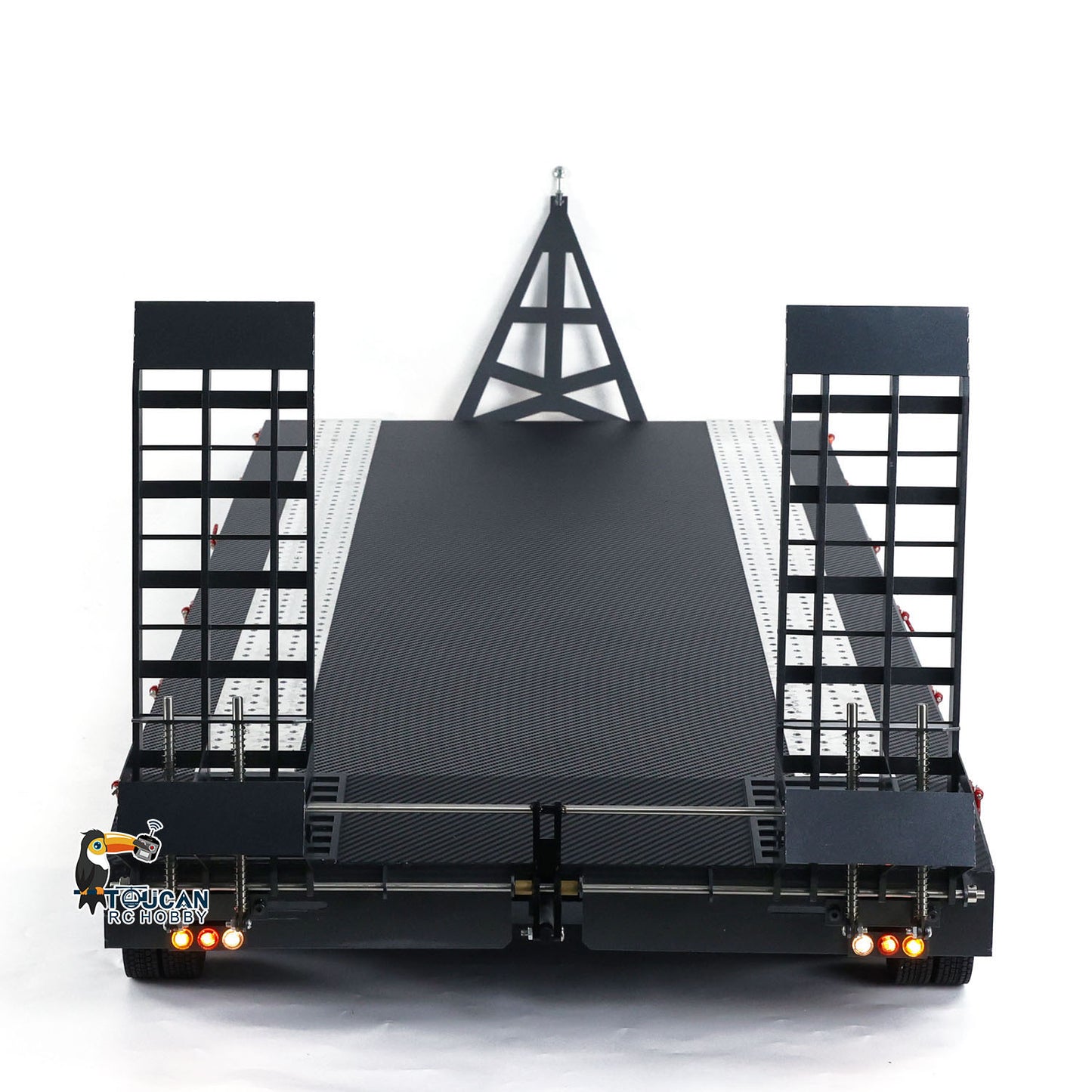 Metal 6 Axles Full Trailer Painted for 1/10 1/8 1/7 RC Car 1/14 1/12 Hydraulic Trucks Remote Construction Vehicles DIY Model