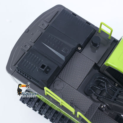 RTR HUINA 1/18 Electric RC Excavator 1661 Remote Control Digger Finished Model Battery Light Effects Metal Bucket No Sound