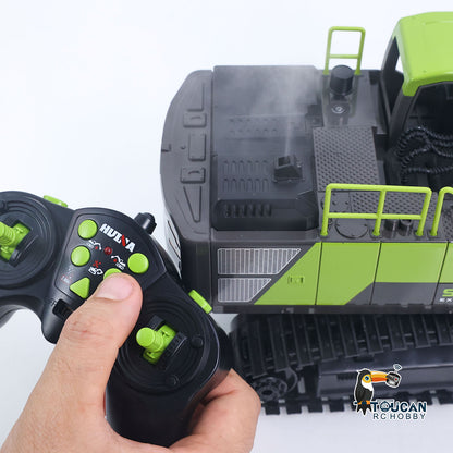 RTR HUINA 1/18 Electric RC Excavator 1661 Remote Control Digger Finished Model Battery Light Effects Metal Bucket No Sound