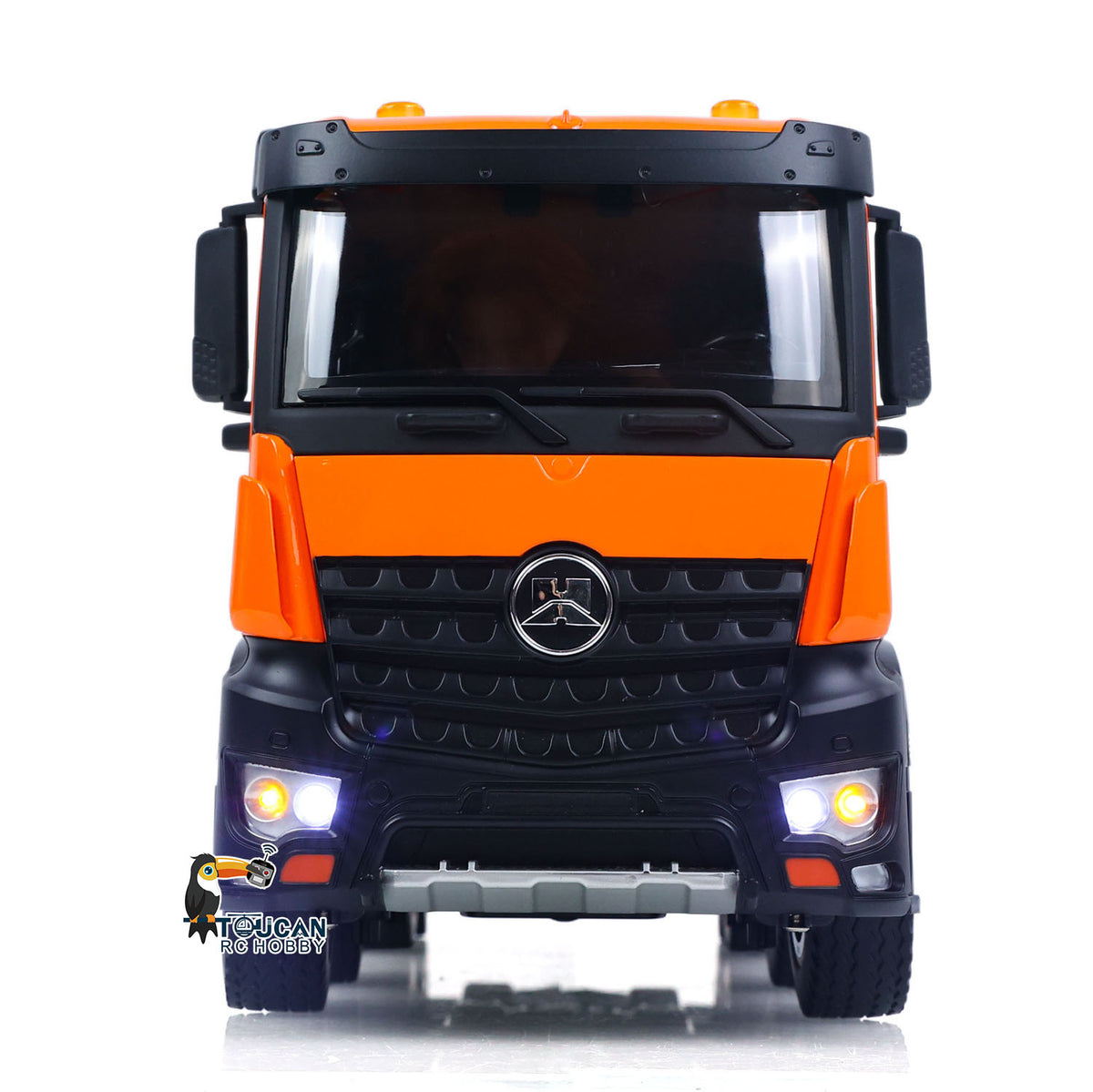 TOUCAN RC HOBBY HUINA 1/14 Metal Remote Control Dump Truck 1536-1 8X8 Electric Lifting RC Tipper Finished Model RTR Light Sound Effects Battery
