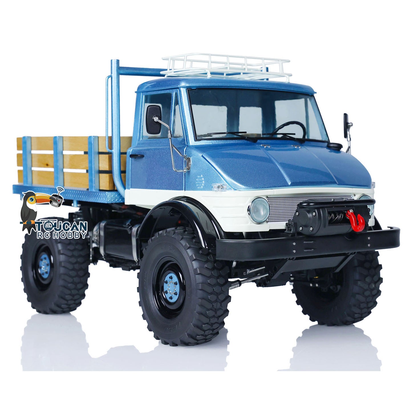 4X4 1/10 LESU Painted Assembled RC Off-road Vehicles Crawler Cars Remote Control Trucks UM406 Roof Rack ESC Servo