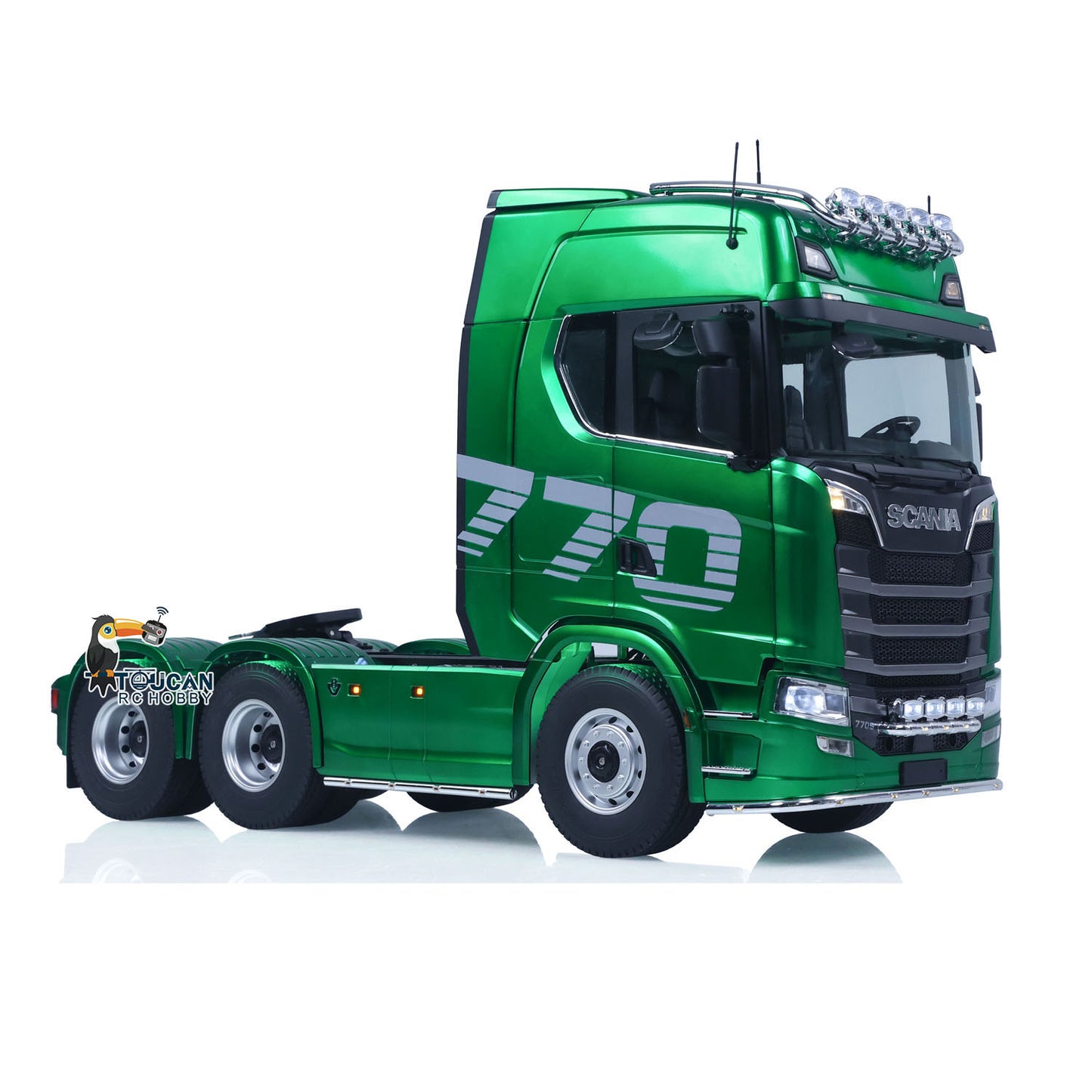 RTR TOUCAN 1/14 Romote Control Tractor Truck 770S 6*6 2Speed RC Lorry Car Axle Locks Openable Door Lights Sounds Smoke Unit