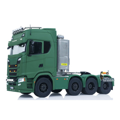 1/14 8x8 Metal Chassis Radio Control Tractor Truck 770S RC Lorry Car Model Differential Locks Lights Sounds Flysky ST8 Radio