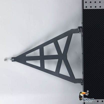 Metal 6 Axles Full Trailer Painted for 1/10 1/8 1/7 RC Car 1/14 1/12 Hydraulic Trucks Remote Construction Vehicles DIY Model