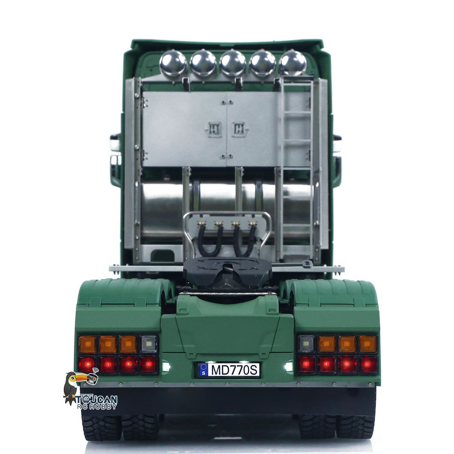 1/14 RTR Remote Control Tractor Truck SC 770S 8*8 RC Lorry Vehicle Model Metal Chassis Axle Lock Hobbywing ESC Flowing LED Light