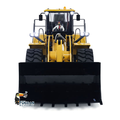 In Stock 1/14 Scale RC Hydraulic Loader WA470 Metal Construction Vehicle 980L Remote Control Lights Sound Radio System