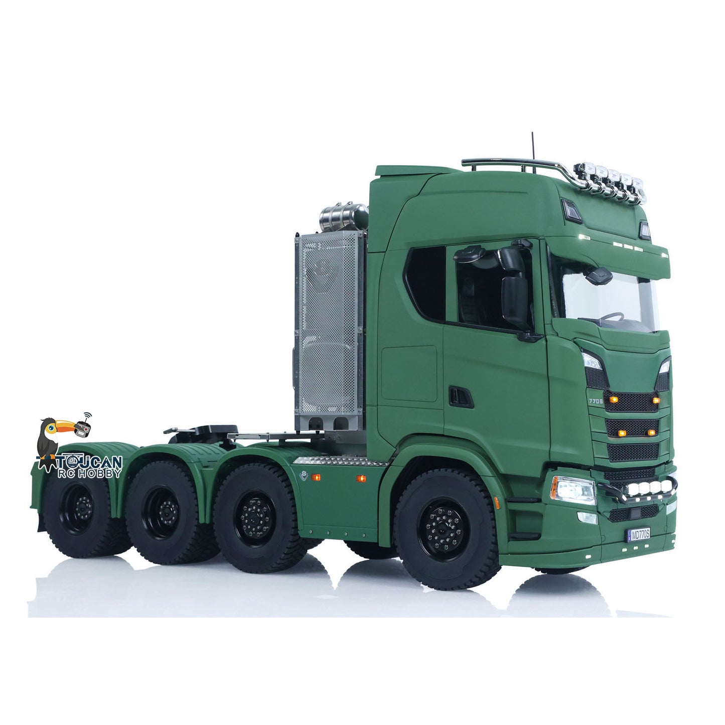 1/14 RTR Remote Control Tractor Truck SC 770S 8*8 RC Lorry Vehicle Model Metal Chassis Axle Lock Hobbywing ESC Flowing LED Light