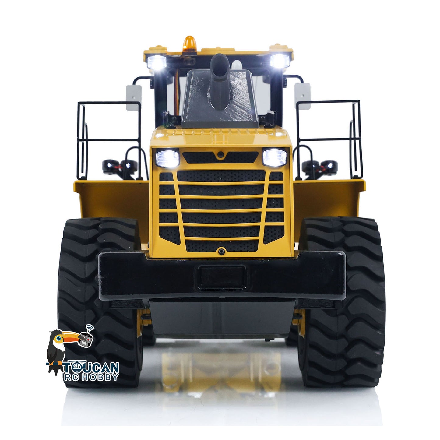 In Stock 1/14 Scale RC Hydraulic Loader WA470 Metal Construction Vehicle 980L Remote Control Lights Sound Radio System