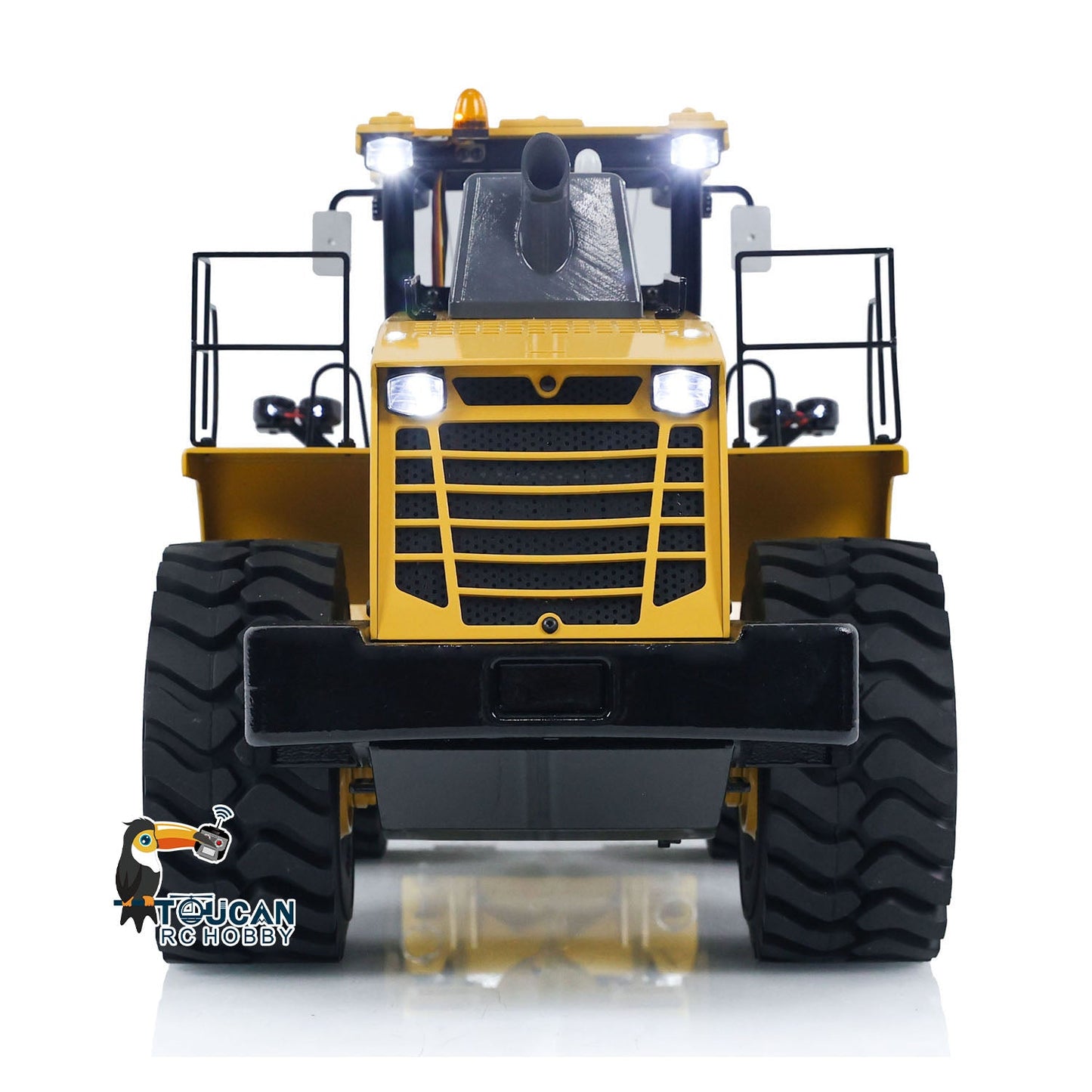 1/14 Scale Metal 470 Hydraulic RC Heavy-duty Loader Radio Control Construction Vehicle Smoke Sound Light Painted Assembled Wheel Loader Model