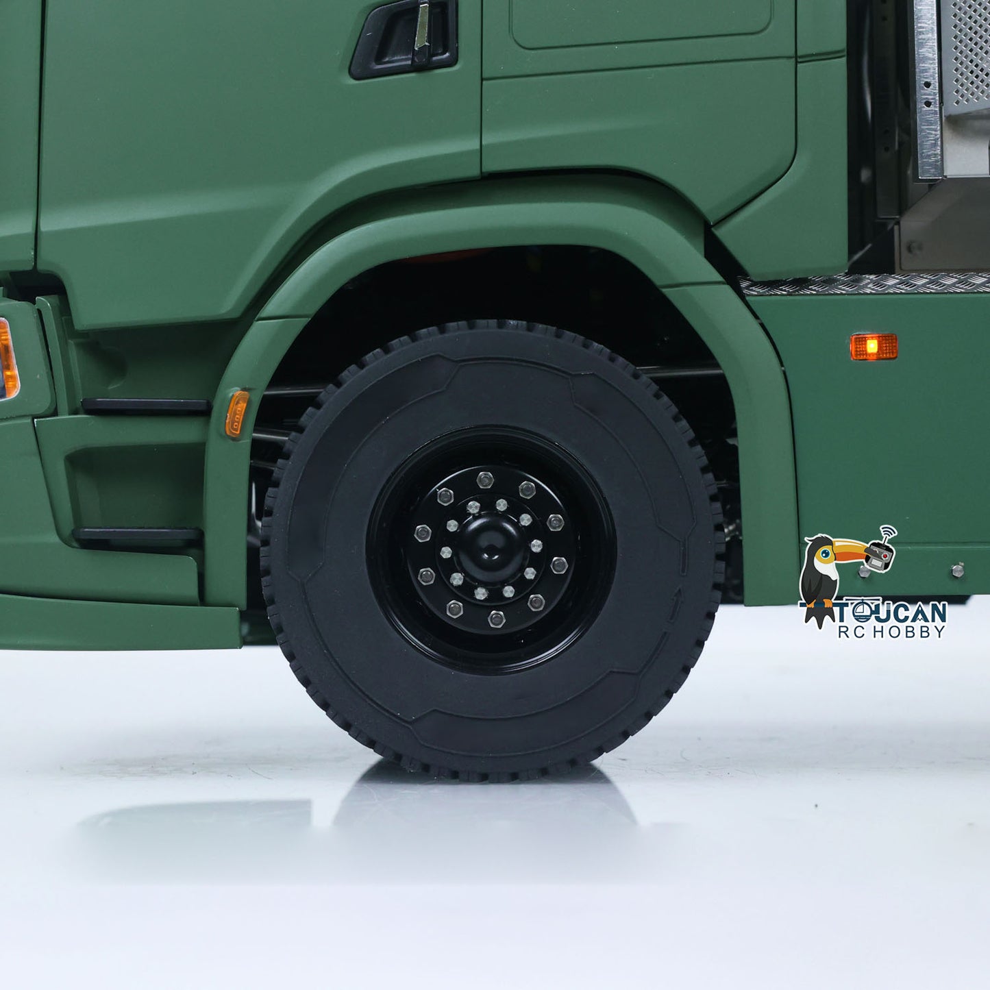 MODO 770S 1/14 Metal 8x8 RC Tractor Truck PNP 2 Speed Gearbox Differential Lock Axles Cab Suspension Light Sound System Hobbywing 1080 ESC for Construction Model Collectors