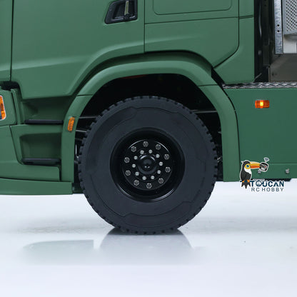 MODO 770S 1/14 Metal 8x8 RC Tractor Truck PNP 2 Speed Gearbox Differential Lock Axles Cab Suspension Light Sound System Hobbywing 1080 ESC for Construction Model Collectors