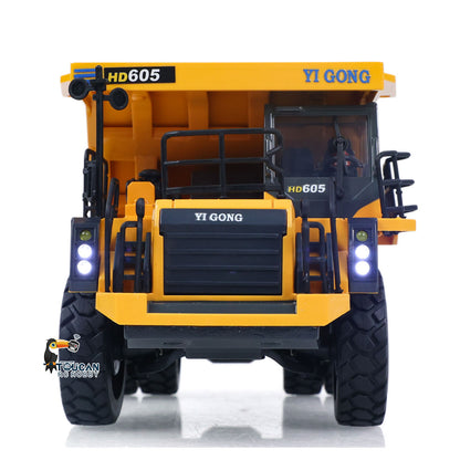 TOUCAN RC HOBBY Ready To Run 1/50 Electric Remote Control Dump Mining Truck RC Construction Vehicle Tipper Model Lights Sounds Effect USB Cable