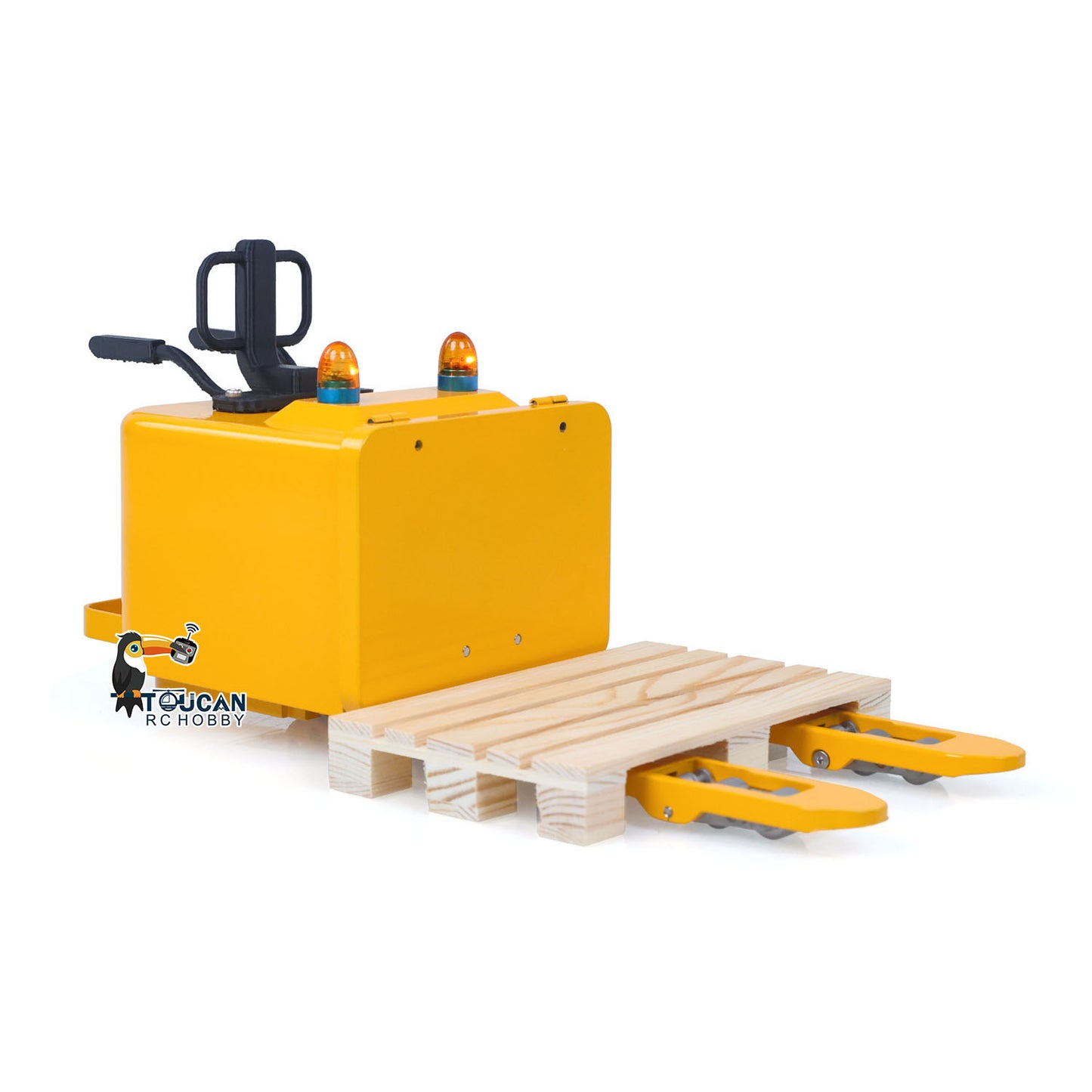 1/14 Electric Remote Control Reach Forklift Hobbywing ESC Servo Motor Ready to Run Warehouse RC Model Collection Warning Light