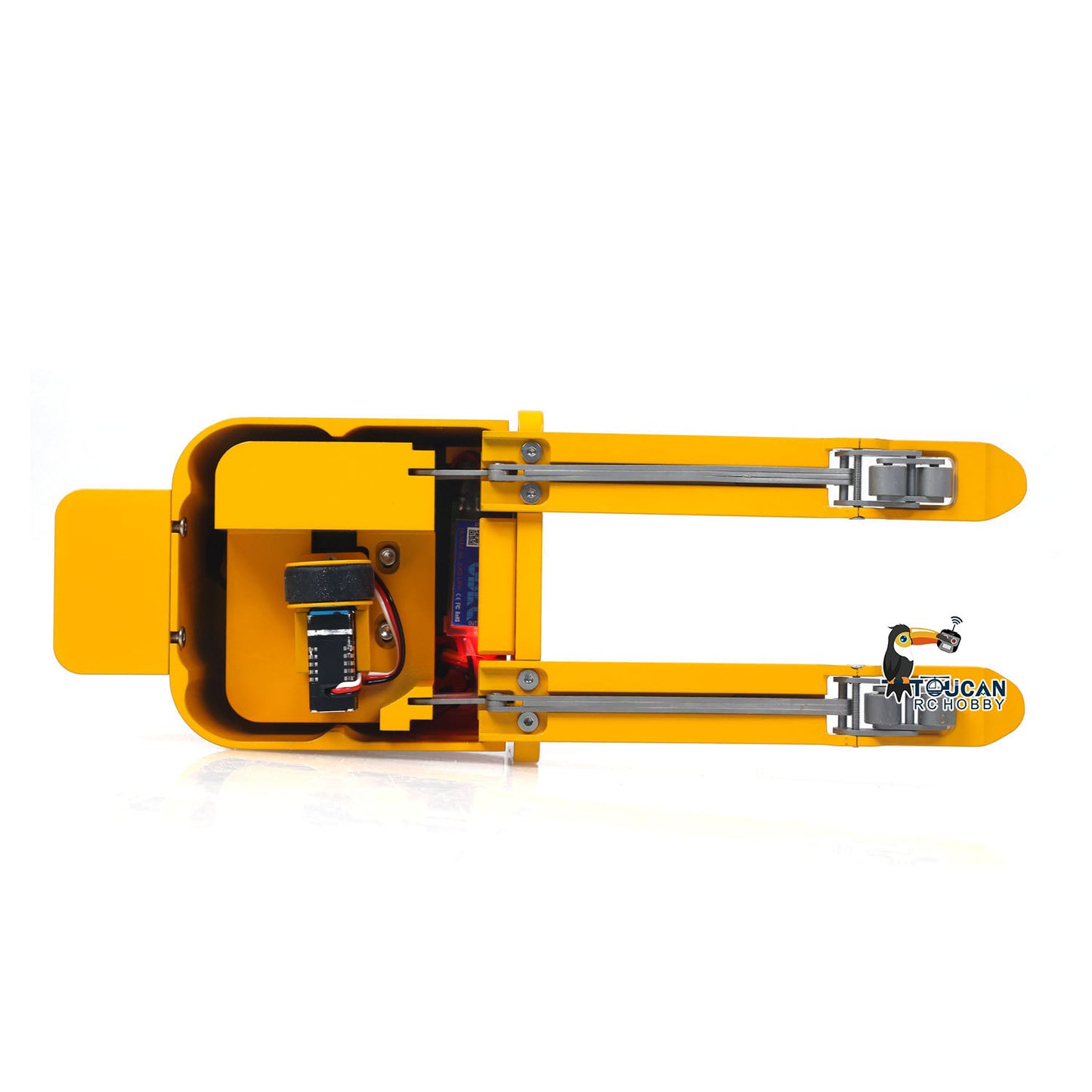 1/14 Electric Remote Control Reach Forklift Hobbywing ESC Servo Motor Ready to Run Warehouse RC Model Collection Warning Light