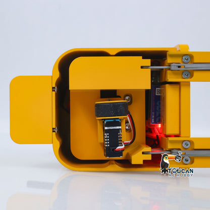 US Stock 1/14 Electric Remote Control Reach Forklift Hobbywing ESC Servo Motor Ready to Run Warehouse RC Model Collection Warning Light