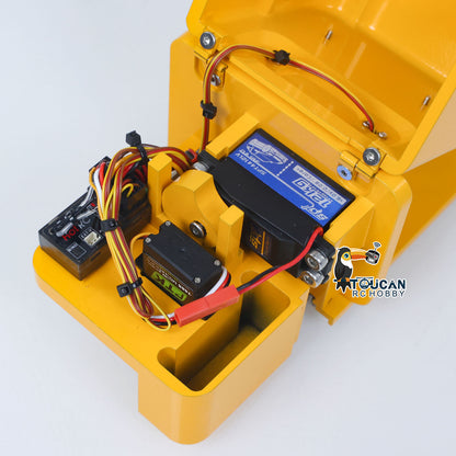 US Stock 1/14 Electric Remote Control Reach Forklift Hobbywing ESC Servo Motor Ready to Run Warehouse RC Model Collection Warning Light