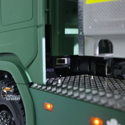 1/14 RTR Remote Control Tractor Truck SC 770S 8*8 RC Lorry Vehicle Model Metal Chassis Axle Lock Hobbywing ESC Flowing LED Light