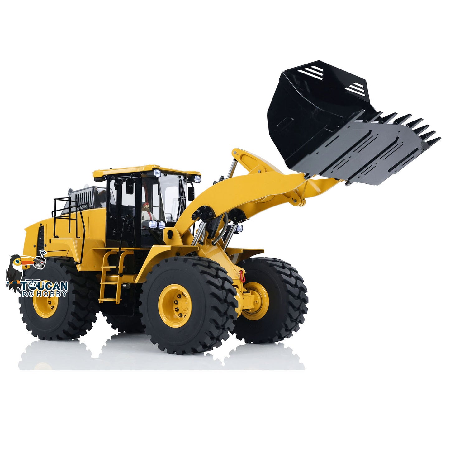 XDRC Metal 1/14 RC Loader WA470 Hydraulic Remote Control Construction Vehicle RTR Wheeled Truck Lights Sound Battery Charger for Sale