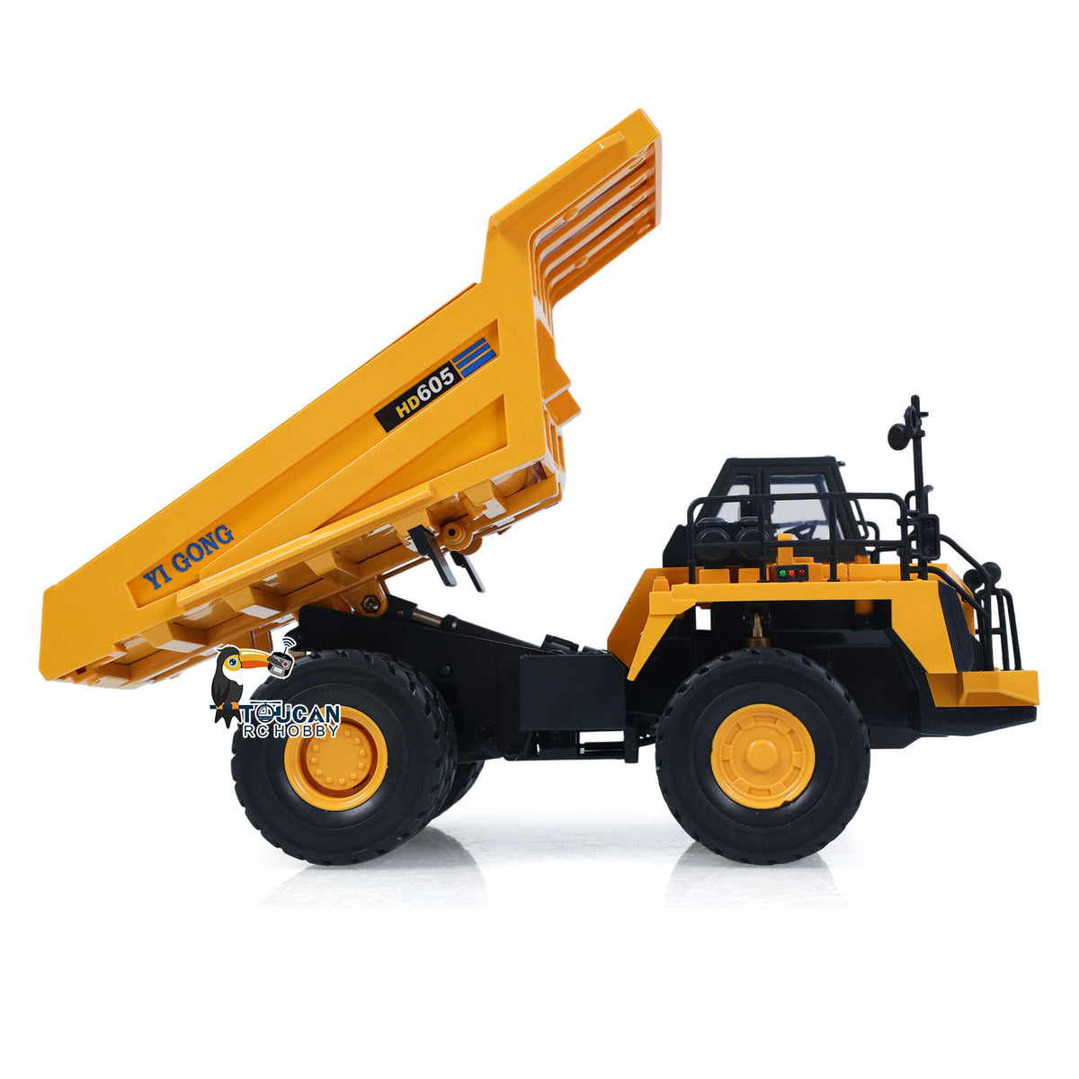TOUCAN RC HOBBY Ready To Run 1/50 Electric Remote Control Dump Mining Truck RC Construction Vehicle Tipper Model Lights Sounds Effect USB Cable
