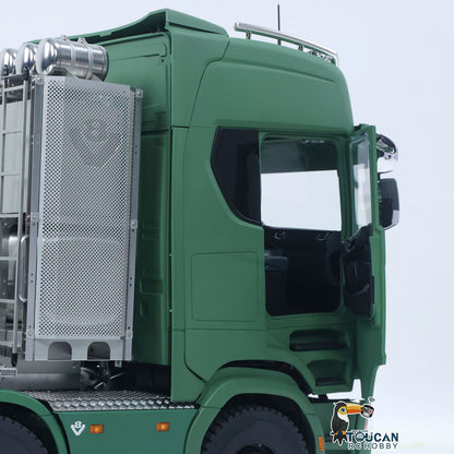 MODO 770S 1/14 Metal 8x8 RC Tractor Truck PNP 2 Speed Gearbox Differential Lock Axles Cab Suspension Light Sound System Hobbywing 1080 ESC for Construction Model Collectors