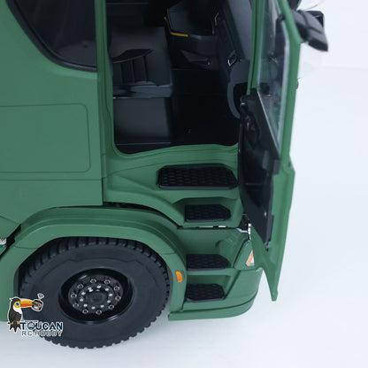 1/14 RTR Remote Control Tractor Truck SC 770S 8*8 RC Lorry Vehicle Model Metal Chassis Axle Lock Hobbywing ESC Flowing LED Light