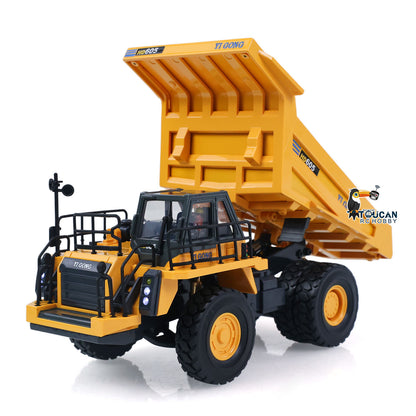 TOUCAN RC HOBBY Ready To Run 1/50 Electric Remote Control Dump Mining Truck RC Construction Vehicle Tipper Model Lights Sounds Effect USB Cable