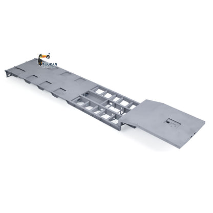 LESU Metal 1/14 RC Trailer A0054 Hydraulic Lifting Tailboard 4 Axles Steering Available for DIY RC Tractor Truck Lorry Car Model