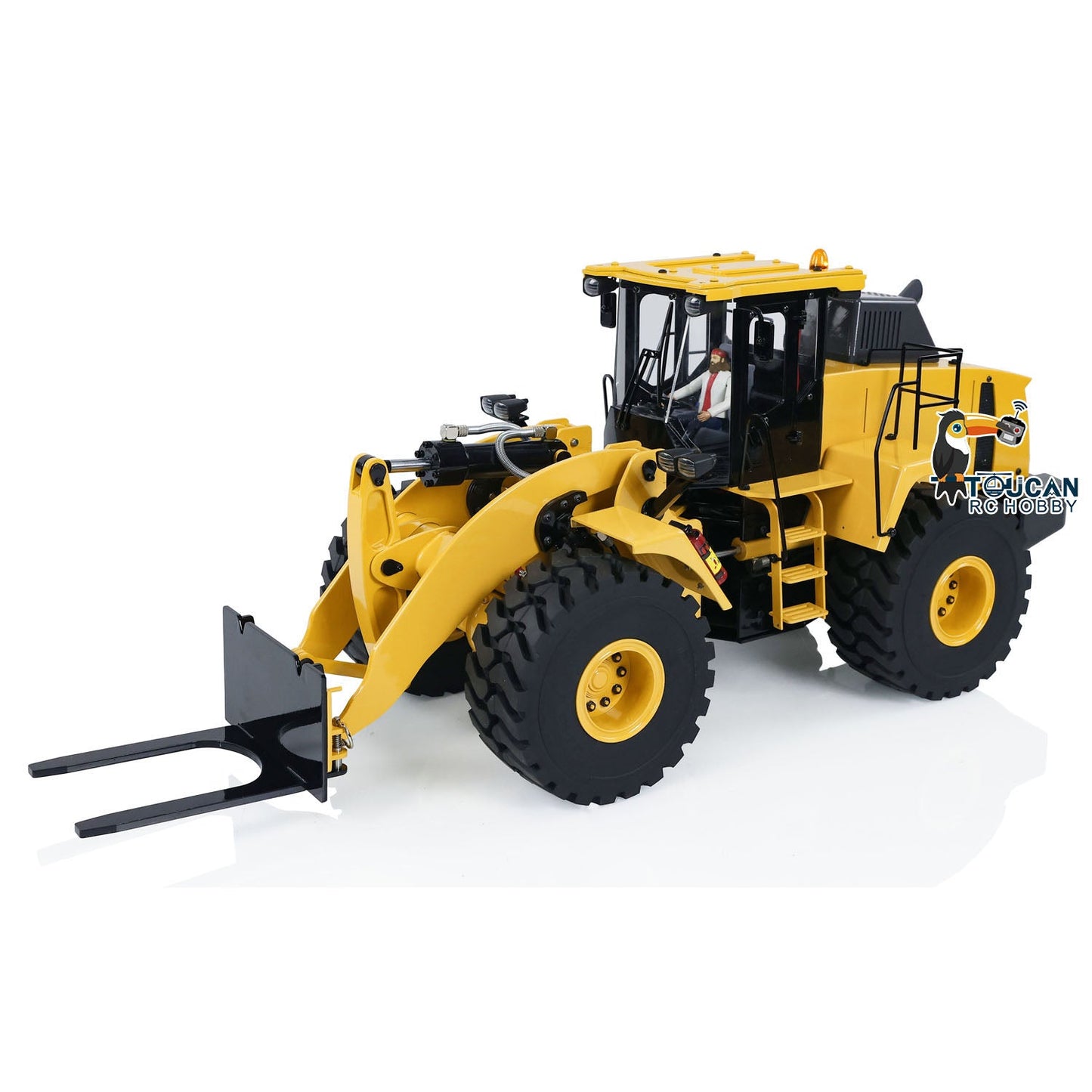 1/14 Scale Metal 470 Hydraulic RC Heavy-duty Loader Radio Control Construction Vehicle Smoke Sound Light Painted Assembled Wheel Loader Model