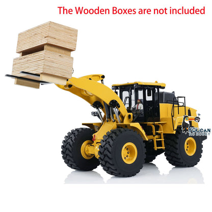 1/14 Scale Metal 470 Hydraulic RC Heavy-duty Loader Radio Control Construction Vehicle Smoke Sound Light Painted Assembled Wheel Loader Model