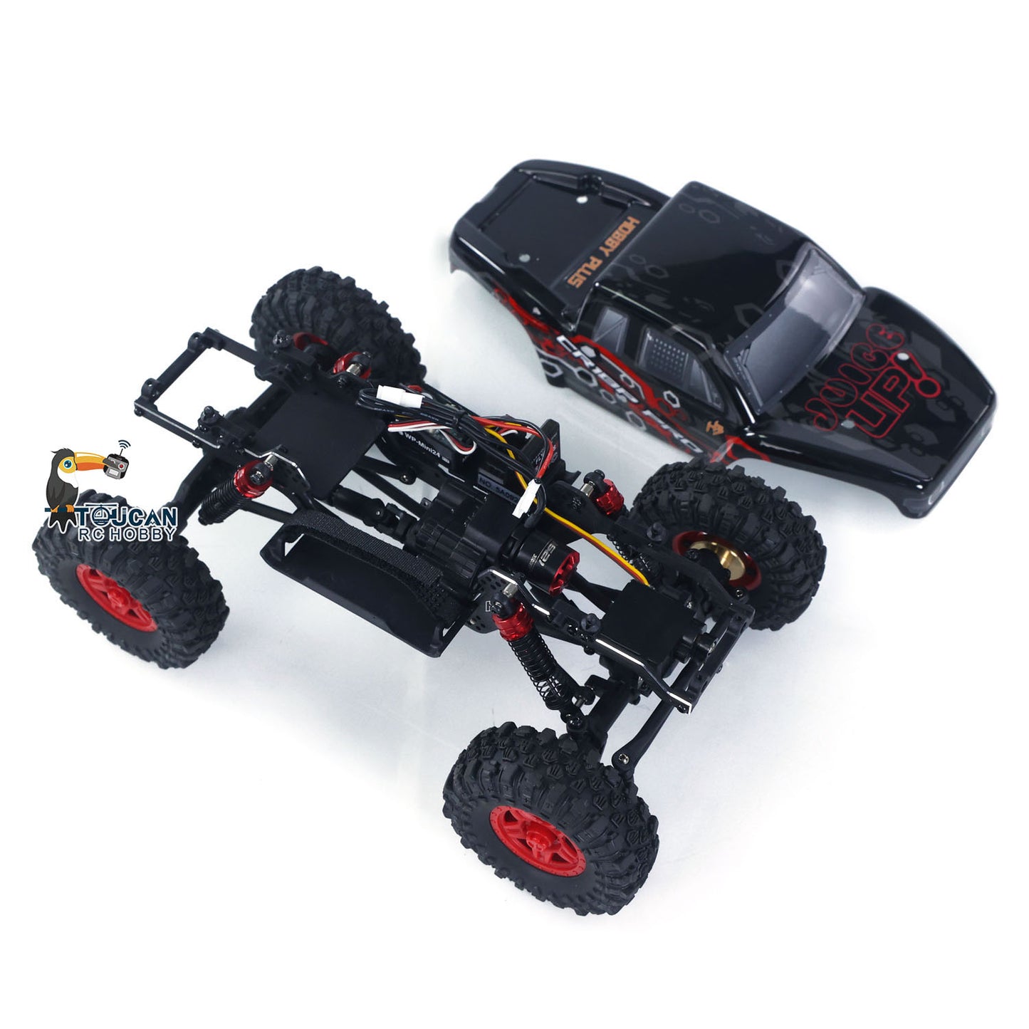 Fast Free Shipping for EU 1/18 2.4G RC Rock Crawler Car 4*4 Remote Control Crawler CR18P PRO Juice Up Hobbywing Brushless Motor ESC Battery Ready to Run
