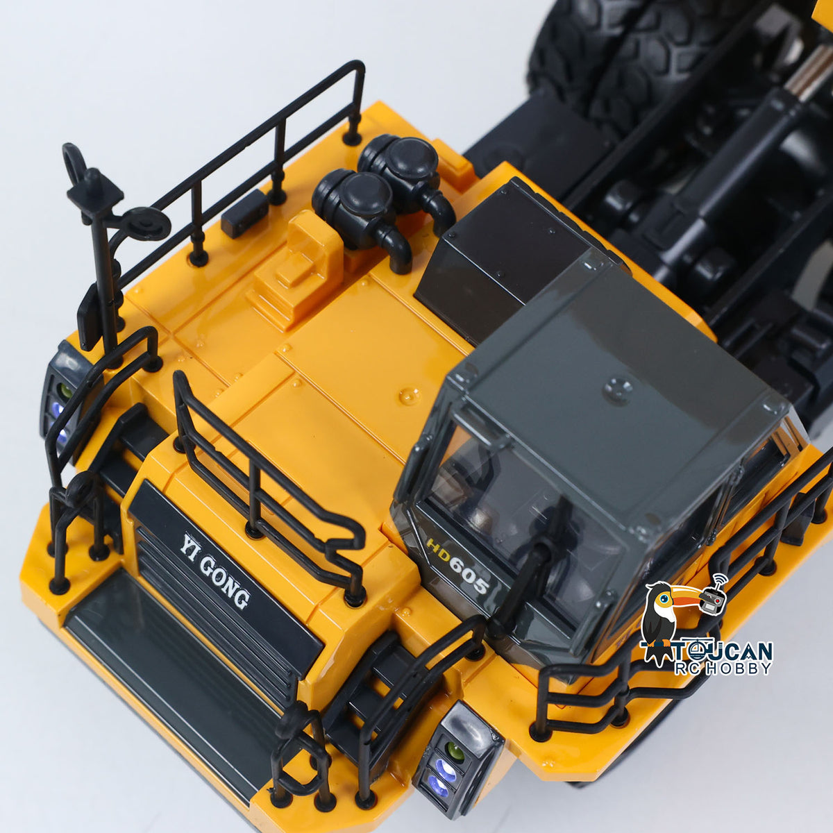 TOUCAN RC HOBBY Ready To Run 1/50 Electric Remote Control Dump Mining Truck RC Construction Vehicle Tipper Model Lights Sounds Effect USB Cable