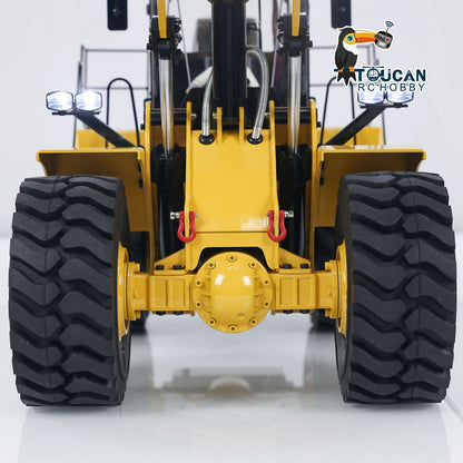1/14 Scale Metal 470 Hydraulic RC Heavy-duty Loader Radio Control Construction Vehicle Smoke Sound Light Painted Assembled Wheel Loader Model