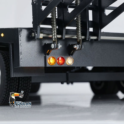 Metal 5 Axles Full Trailer for 1/10 1/8 RC Crawler 1/14 1/12 Hydraulic Radio Controlled Truck Car Painted DIY Models