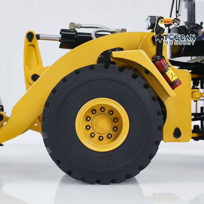 1/14 Scale Metal 470 Hydraulic RC Heavy-duty Loader Radio Control Construction Vehicle Smoke Sound Light Painted Assembled Wheel Loader Model