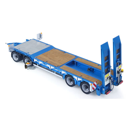 4-Axles Metal Hydraulic Trailer W/ Supported Leg for 1/14 Remote Control Tractor Truck 56379 56375 TAMIYA RC Dumper 56366