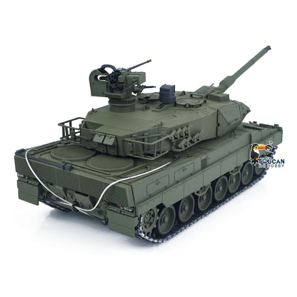 TOUCAN 1/16 Metal RC Tank 3889 German Leopard A6 Turret Electric Periscope 360 Rotation Barrel Recoil Elevation Battery RTR