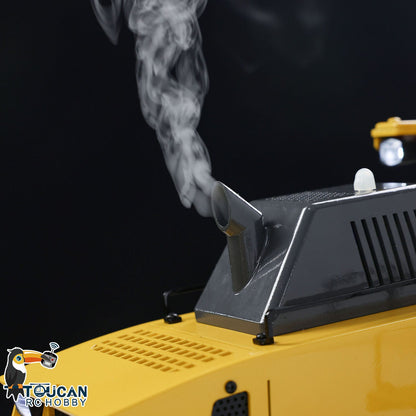 1/14 Scale Metal 470 Hydraulic RC Heavy-duty Loader Radio Control Construction Vehicle Smoke Sound Light Painted Assembled Wheel Loader Model