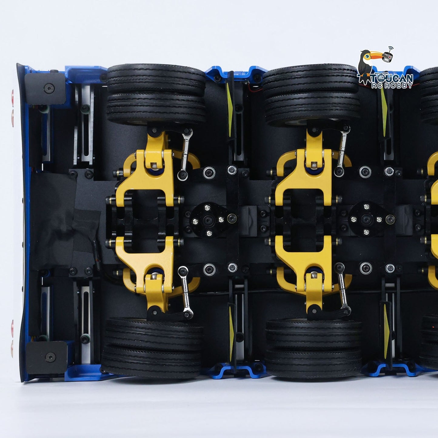 1/14 2+5 Axles RC Metal Heavy Trailer Lowboy Trailer For TAMIYA LESU RC Tractor Truck Radio Controlled Lorry Excavator Loader