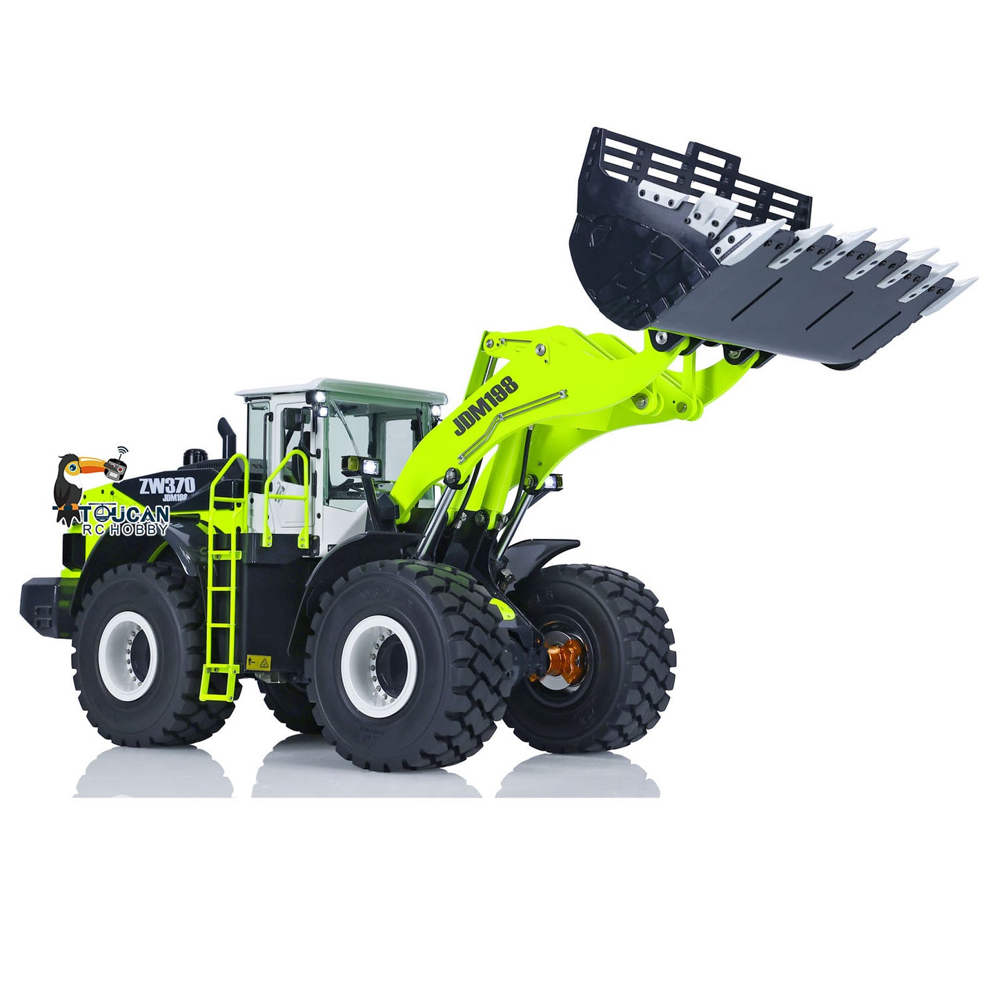 JDModel 198 1/14 RC Hydraulic Equipment Radio Controlled Loaders Ready To Run ZW370 Engineer Electric Car Hobby Model