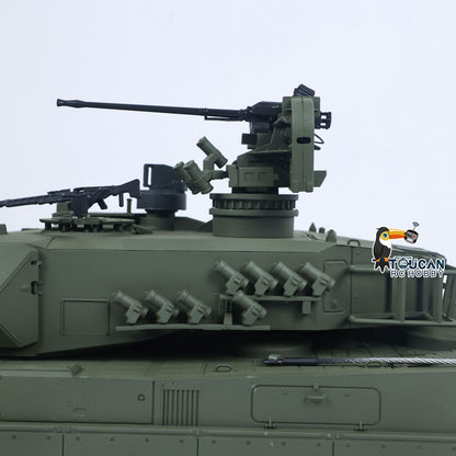 TOUCAN 1/16 Metal RC Tank 3889 German Leopard A6 Turret Electric Periscope 360 Rotation Barrel Recoil Elevation Battery RTR