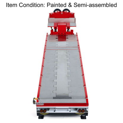 1/14 2+5 Axles RC Metal Heavy Trailer Lowboy Trailer For TAMIYA LESU RC Tractor Truck Radio Controlled Lorry Excavator Loader