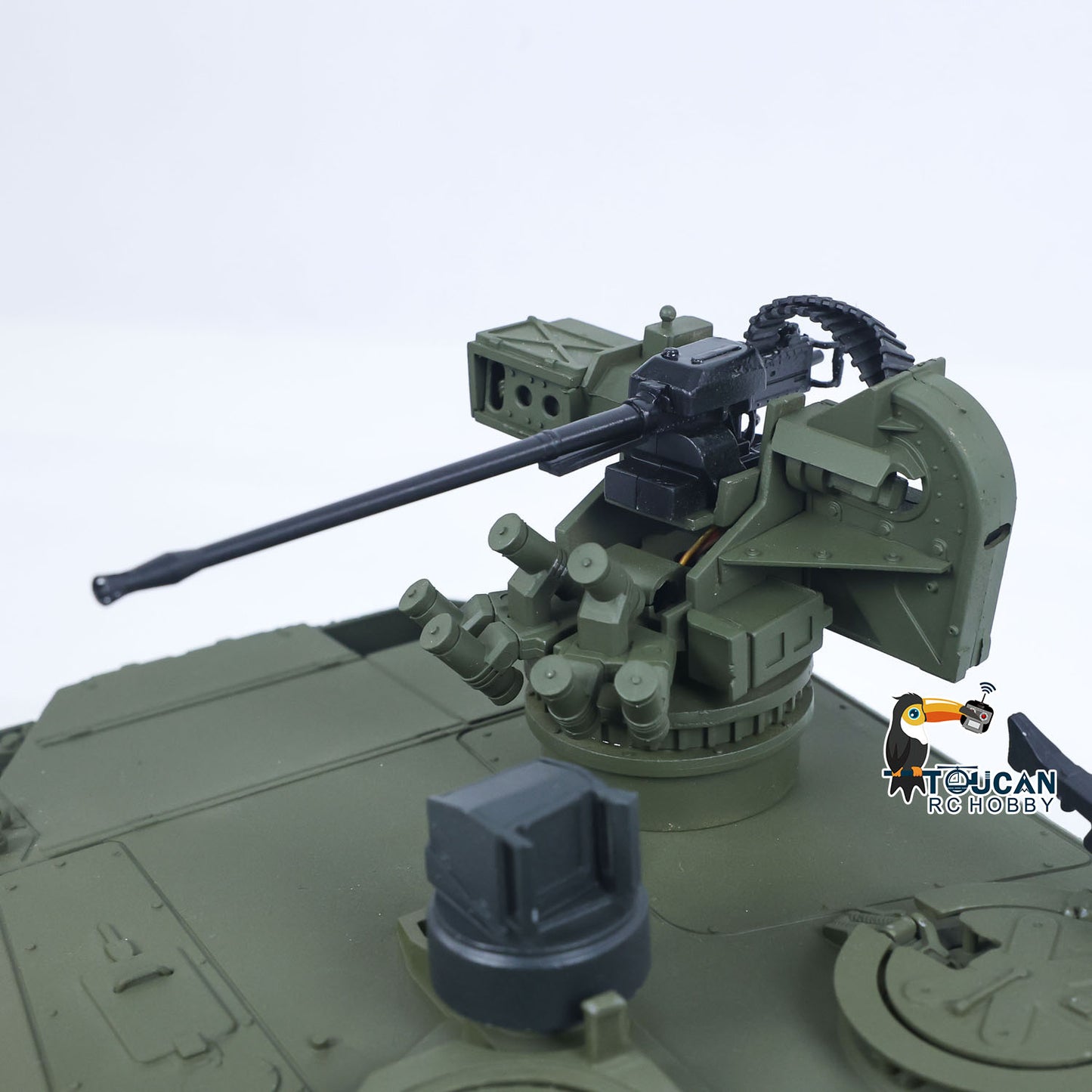 TOUCAN 1/16 Metal RC Tank 3889 German Leopard A6 Turret Electric Periscope 360 Rotation Barrel Recoil Elevation Battery RTR