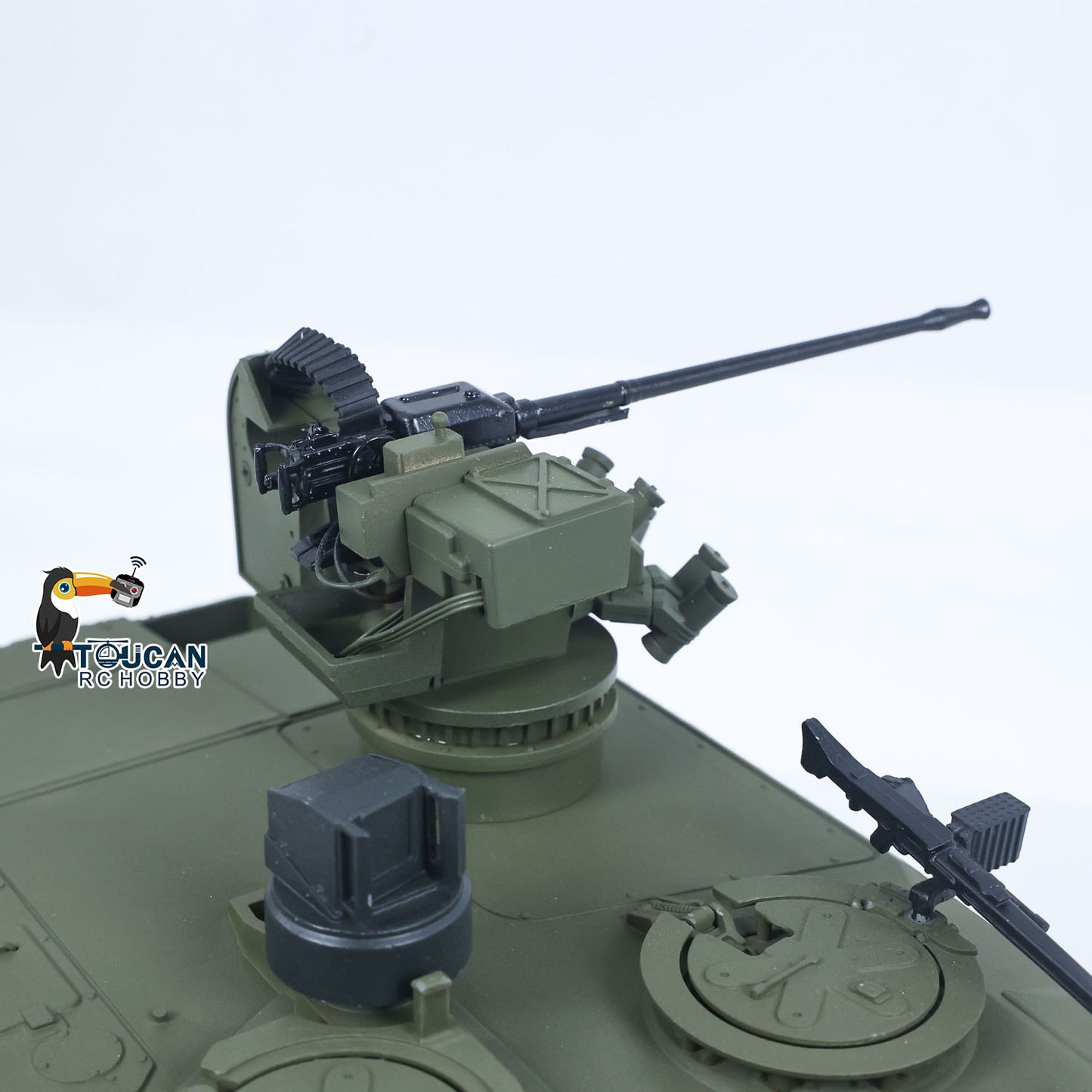TOUCAN 1/16 Metal RC Tank 3889 German Leopard A6 Turret Electric Periscope 360 Rotation Barrel Recoil Elevation Battery RTR