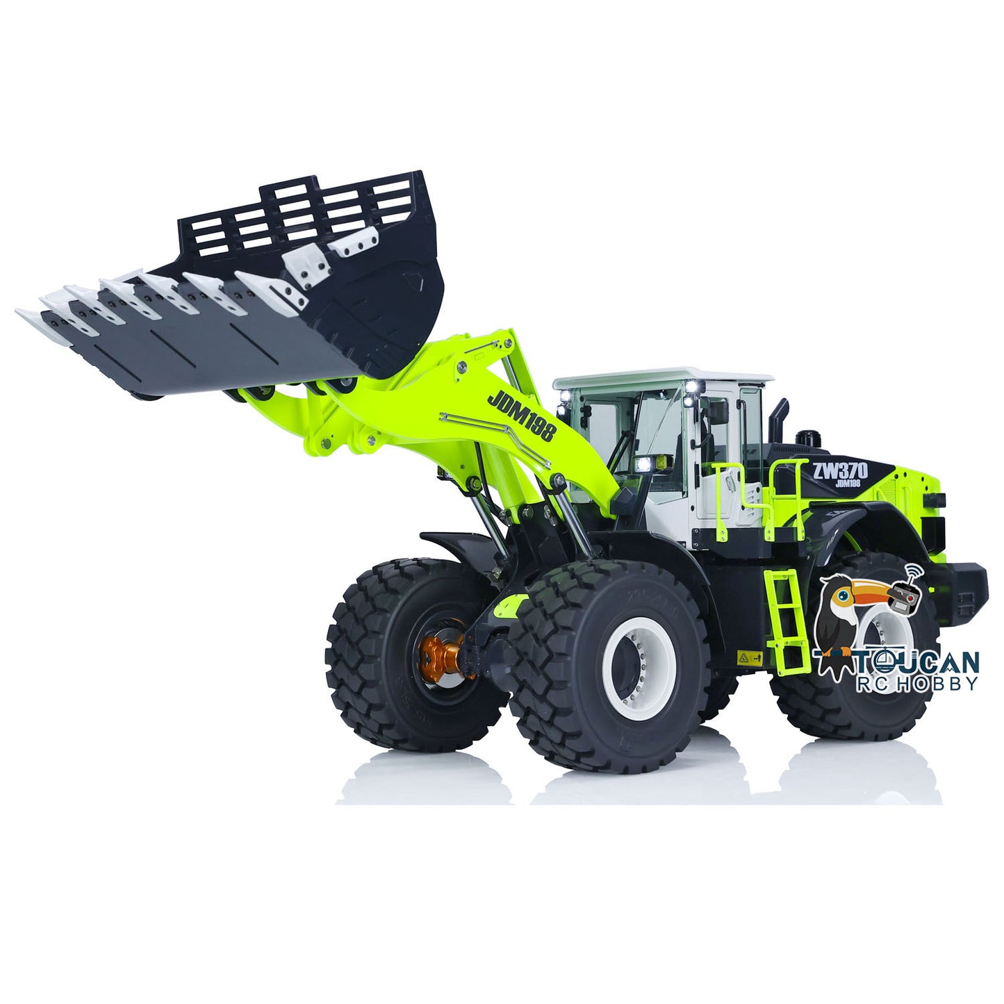 JDModel 198 1/14 RC Hydraulic Equipment Radio Controlled Loaders Ready To Run ZW370 Engineer Electric Car Hobby Model